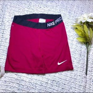 Nike pro elastic spandex short pink small yoga